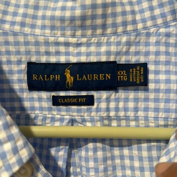 Ralph Lauren Men’s Gingham Button Down Shirt Vacation Big & Tall Travel - Picture 2 of 8